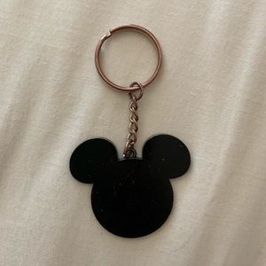 Black mouse head key chain